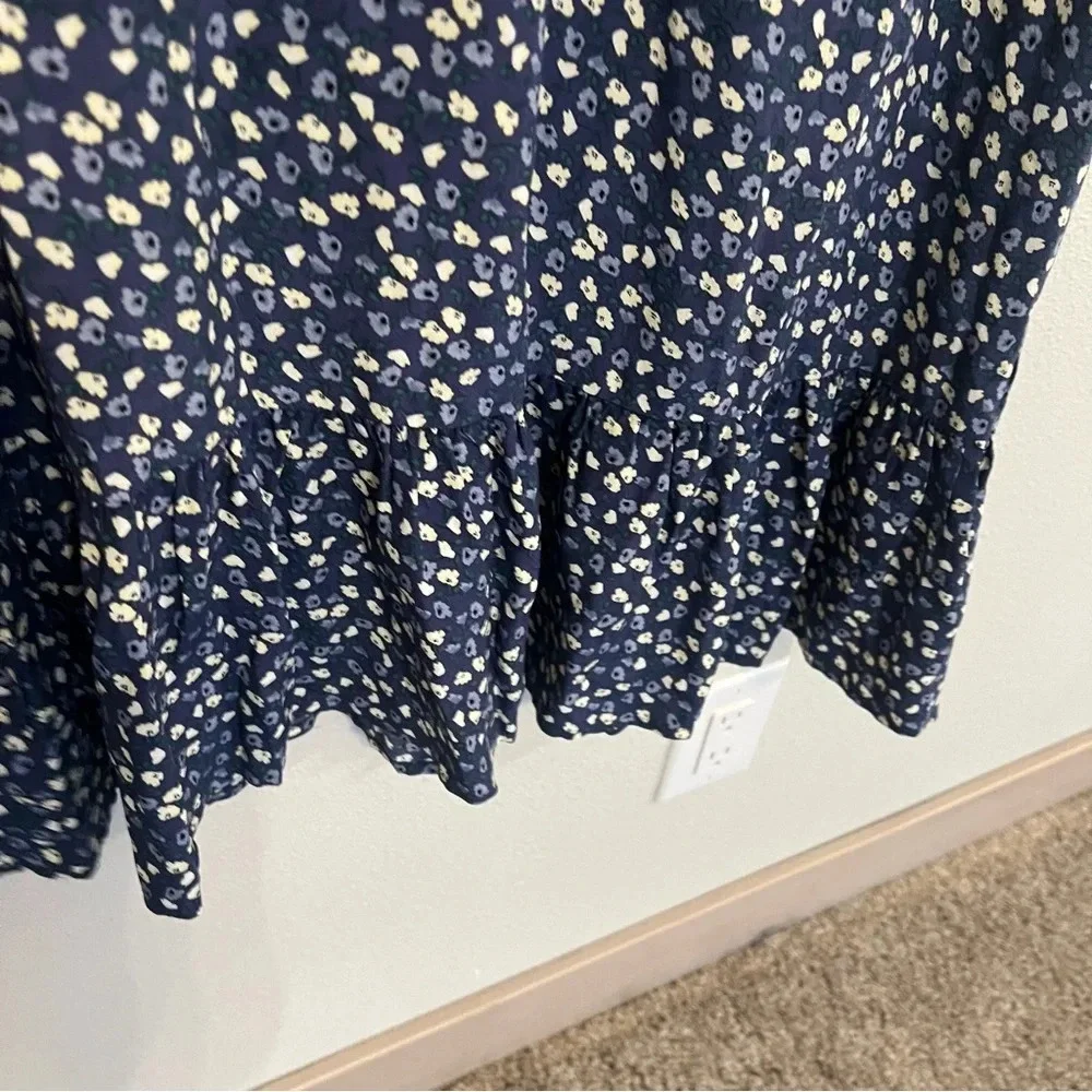 NWOT Rails Kiki Dress Navy Blue Ditsy Floral Print Casual Boho Preppy Women’s XS